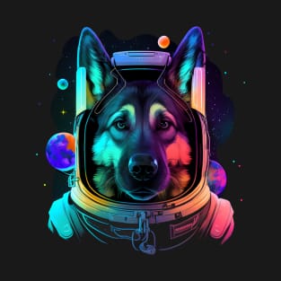 Funny German Shepherd Astronaut Space Dog T-Shirt