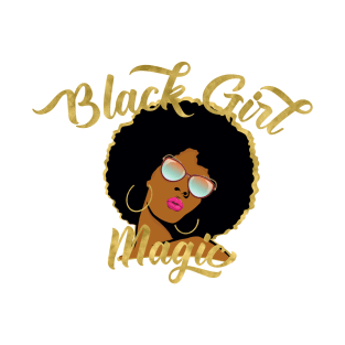 Black Girl Magic (Gold Outline) T-Shirt