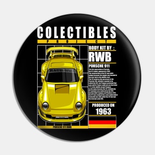 RWB PORSCHE 911 -YELLOW Pin