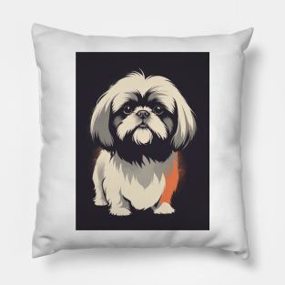 Shih Tzu Dog 3 - Japanese Retro Art Pillow