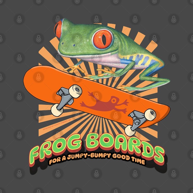 Funny Cute Red Eyed Tree Frog Skateboard by Danny Gordon Art