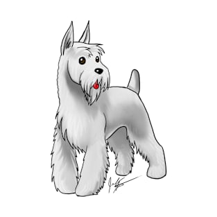 Dog - Schnauzer - White T-Shirt