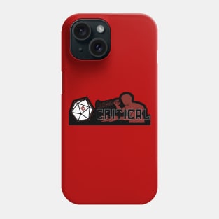 Almost Critical D20 Rolling Logo on Red Background Phone Case