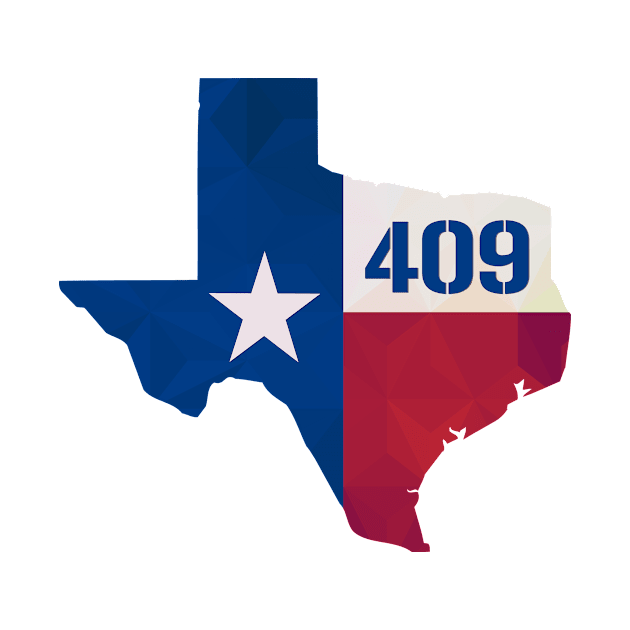 Texas USA 409 Area Code by hoopoe