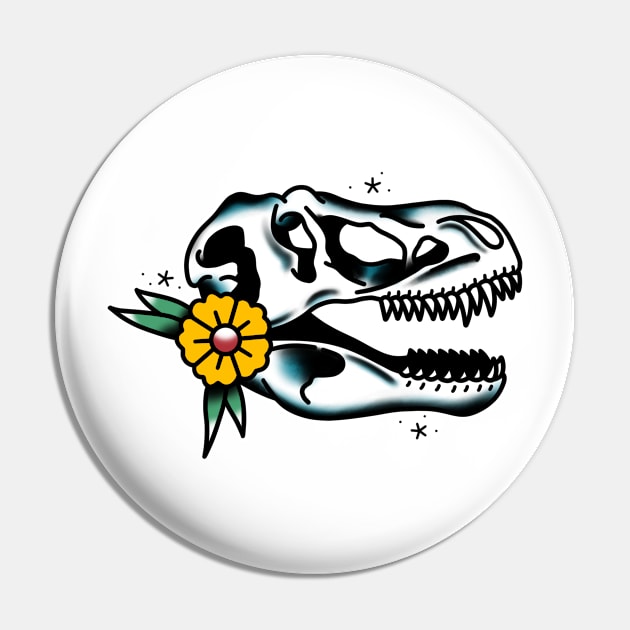 T-Rex Skull Pin by LoudMouthThreads