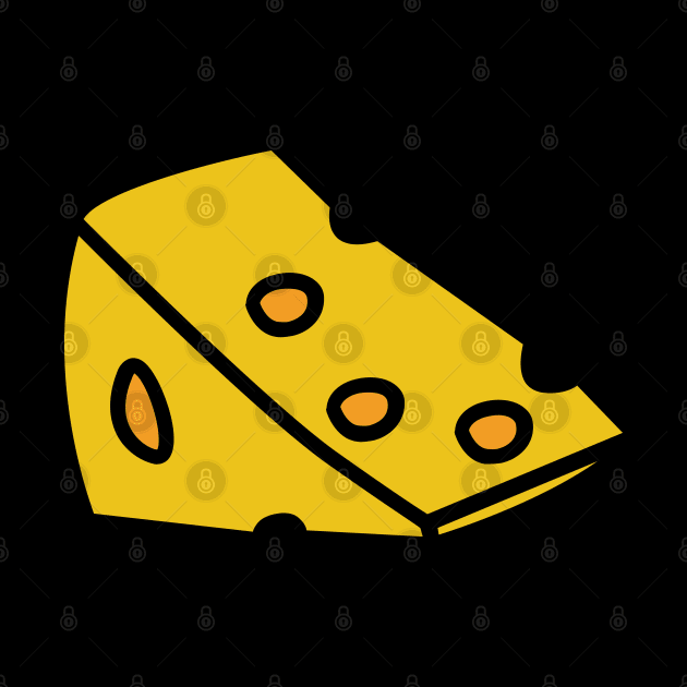 Funny Cheese Symbol Illustration by Shirtbubble