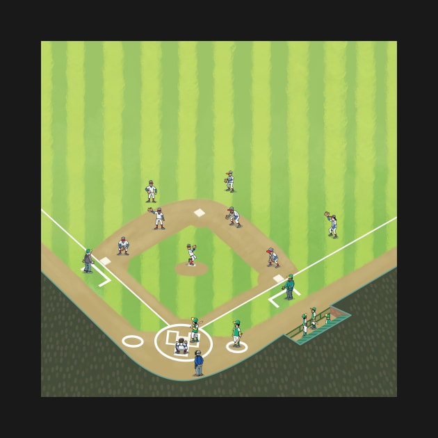 Baseball Players on Diamond by MrChuckles