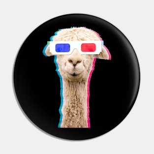 3D awesome llama Pin