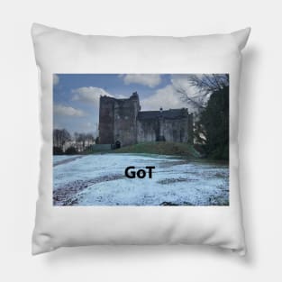 Doune Castle , Scotland Pillow