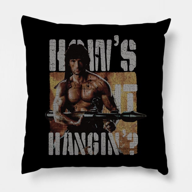 How's It Hangin' ? Pillow by meltingminds