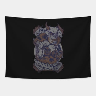 Lady skull Tapestry