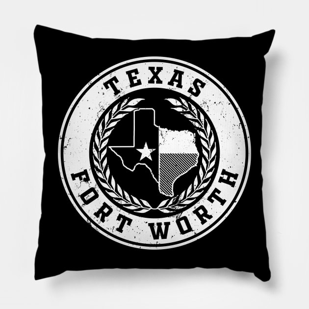 Fort Worth Texas Pillow by Jennifer