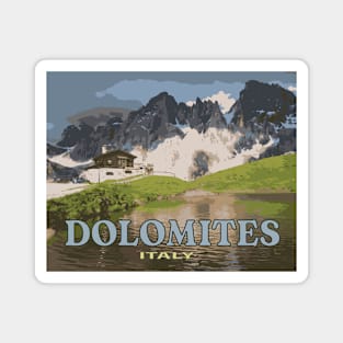 Dolomites vintage poster Magnet