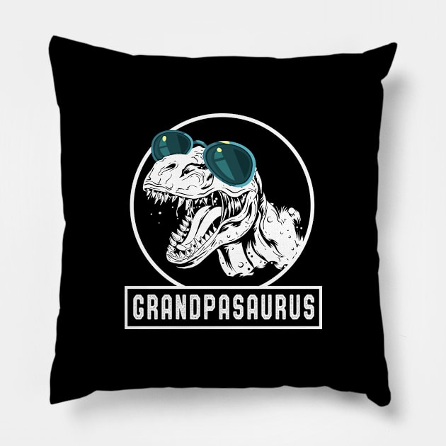 GrandpaSaurus Rex T Shirt Grandpa Father's Day Mens Gift Tee Pillow by kaza191