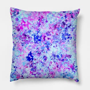 Blue and Purple Magic Impressionist Abstract Art Pillow