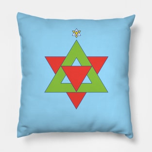 Star of David Christmas Tree Pillow