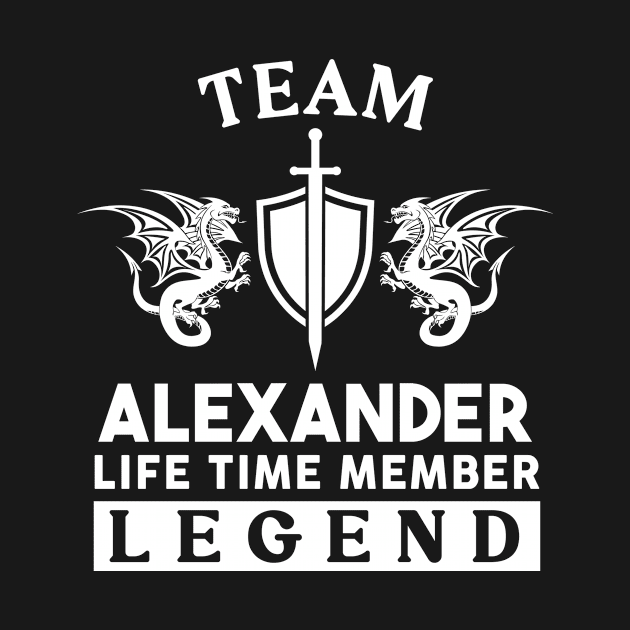 Alexander Name T Shirt - Alexander Life Time Member Legend Gift Item Tee by unendurableslemp118