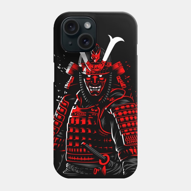 Demon Samurai red Phone Case by albertocubatas