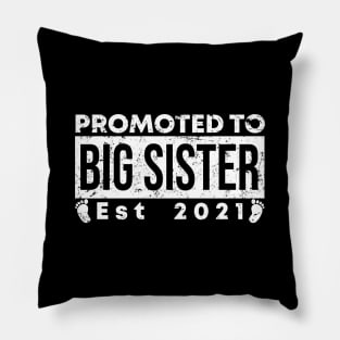 Vintage Promoted to Big Sister 2021 new Sister gift Big Sister Pillow