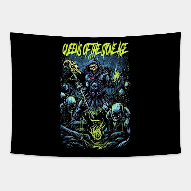 QUEENS OF THE STONE AGE BAND MERCHANDISE Tapestry by Rons Frogss