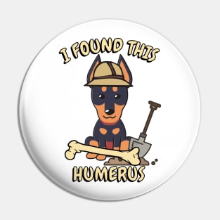 Funny alsatian is an archaeologist Pin