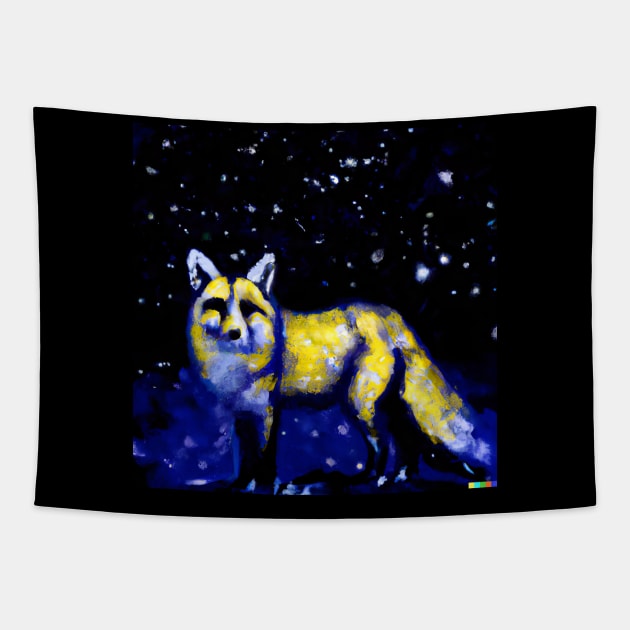 Dark Fox Tapestry by Siddharth k 
