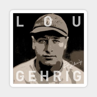 Lou Gehrig Yankees 3 by Buck Tee Magnet