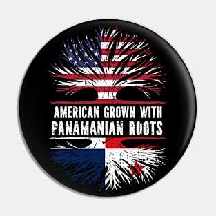 American Grown with Panamanian Roots USA Flag Pin