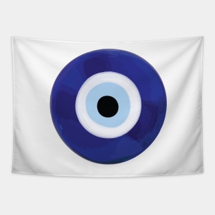 Evil Eye – Black Background Tapestry