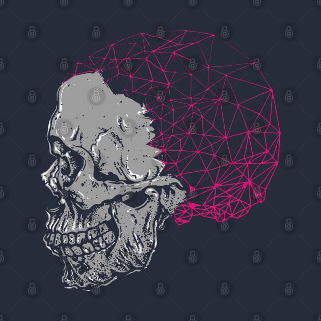 Skull Polygonal Brain by Mako Design 