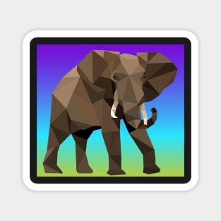 Blue Geo Elephant Magnet