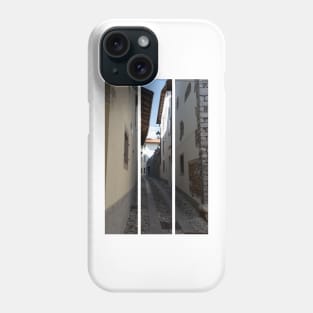 North Italy Life in the center of the lombard medieval city. Walking through narrow streets and walls. Sunny summer day. (vertical) Phone Case