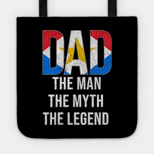 Saba Islander Dad The Man The Myth The Legend - Gift for Saba Islander Dad With Roots From Saba Islander Tote