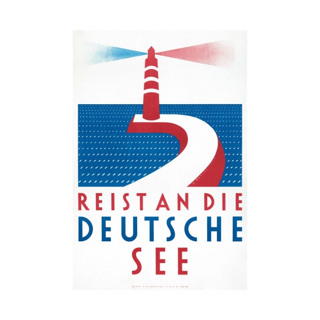 Vintage Travel Poster Germany Reist an die deutsche See by vintagetreasure