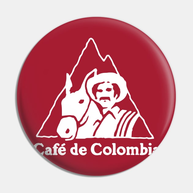 Cafe de Colombia - white design Pin by verde