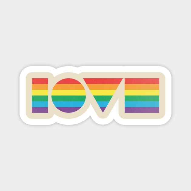 Geometric Pride Magnet by Artboy