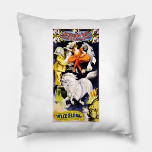 RINGLING BROS WORLD'S GREATEST SHOWS Miss Elena Vintage Circus Advert Pillow