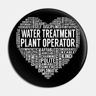 Water Treatment Plant Operator Heart Pin