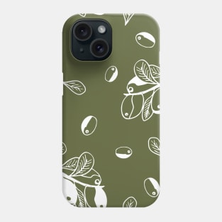 Olives pattern texture Phone Case