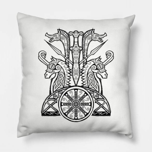 Celtic War Machine Pillow by celtichammerclub