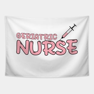 Geriatric Nurse Red Tapestry