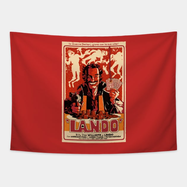 "Lando" Spaghetti Western Poster Tapestry by Chris_