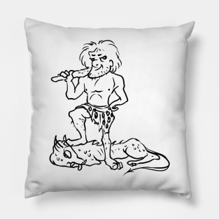 cave man line Pillow