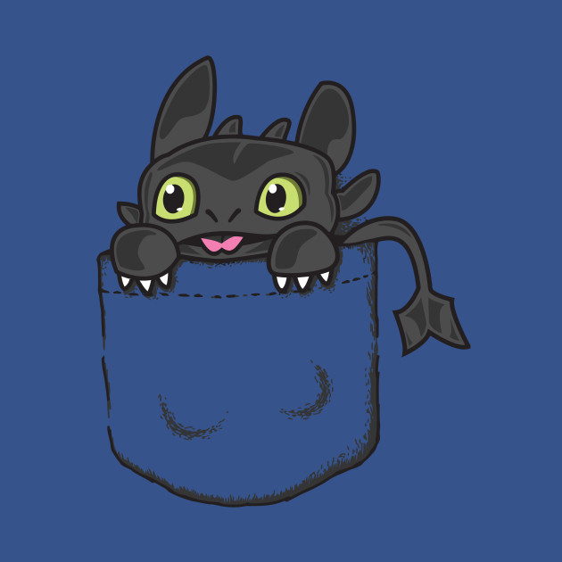 Pocket Toothless - Dragon - T-Shirt