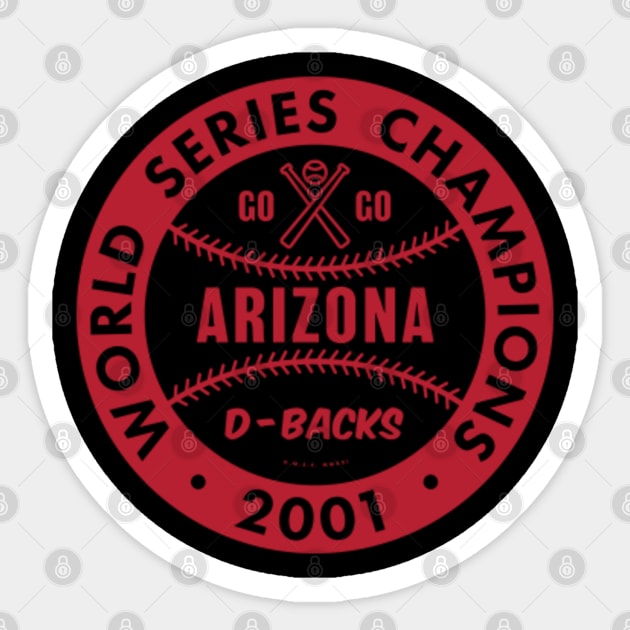 Arizona Diamondbacks - 2001 World Series Champions (Tan) - Arizona  Diamondbacks - Sticker