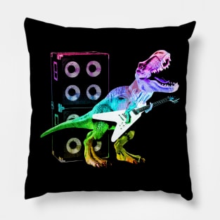 T-Rex Dinosaur and Guitar Pillow