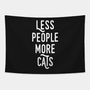 Less People More Cats Tapestry