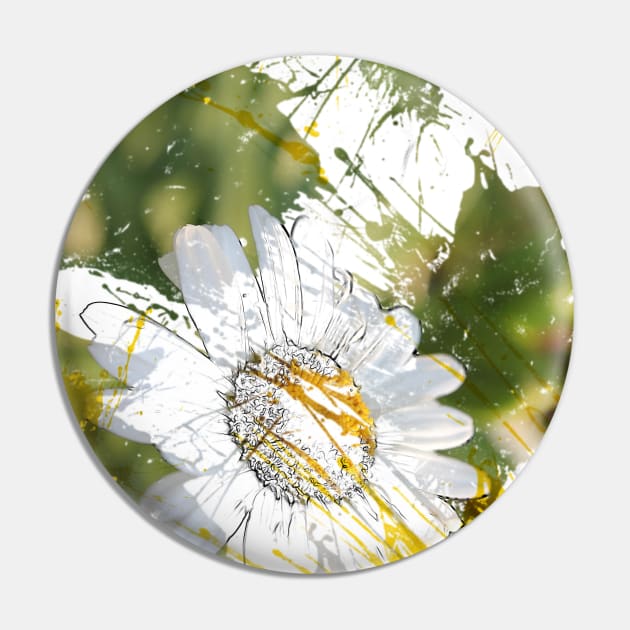 Chamomile Pin by CatCoconut-Art