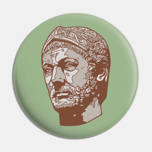 Hannibal Barca Portrait Pin by turbopistola