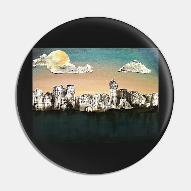 Sunset City Pin by YaebaArts